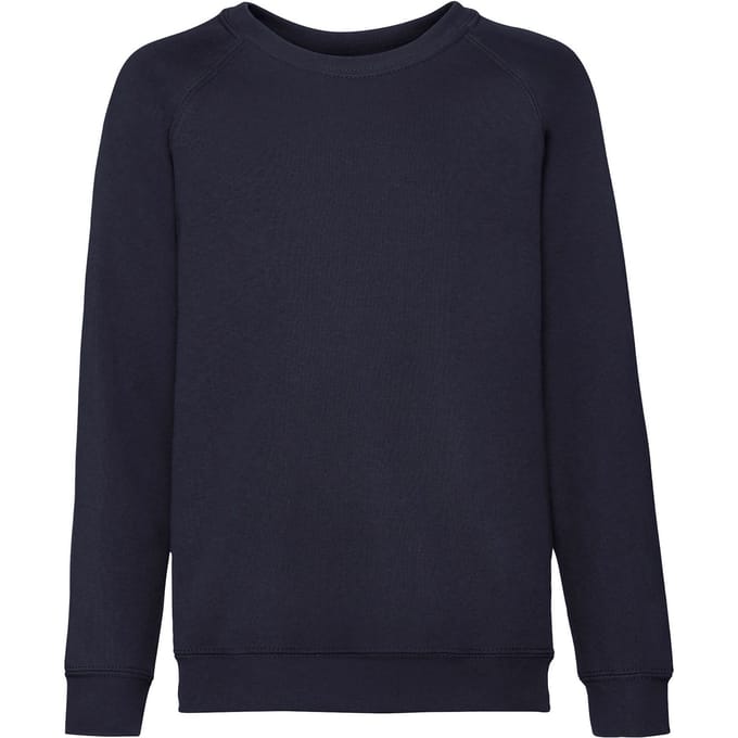 Fruit of the Loom Klassiek Raglan Sweatshirt voor kinderen/Kinderen (Deep Navy)