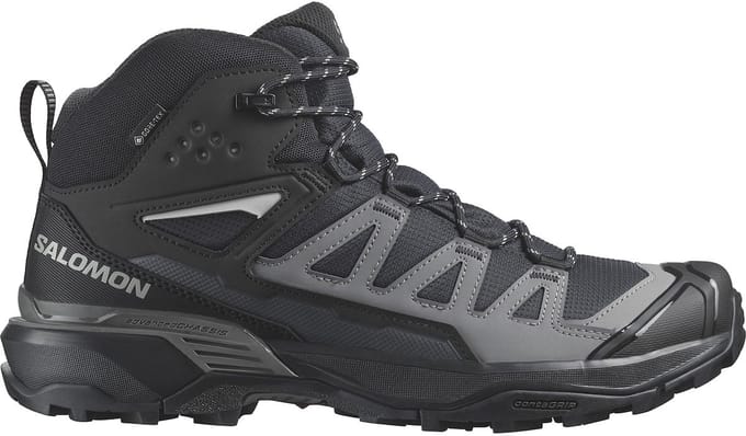 Salomon X Ultra 360 MID GTX - Outdoor Wandelschoenen voor Heren - Waterdicht, Maat 42 2/3, Kleur Donkergrijs/Zwart