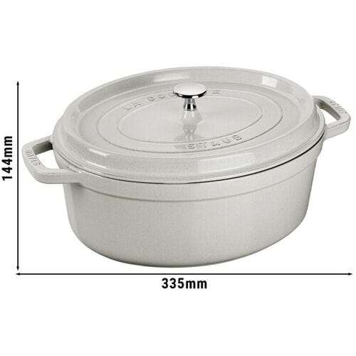 STAUB LA COCOTTE - Kookpot - Ovaal - 270mm - Gietijzer - Witte truffel