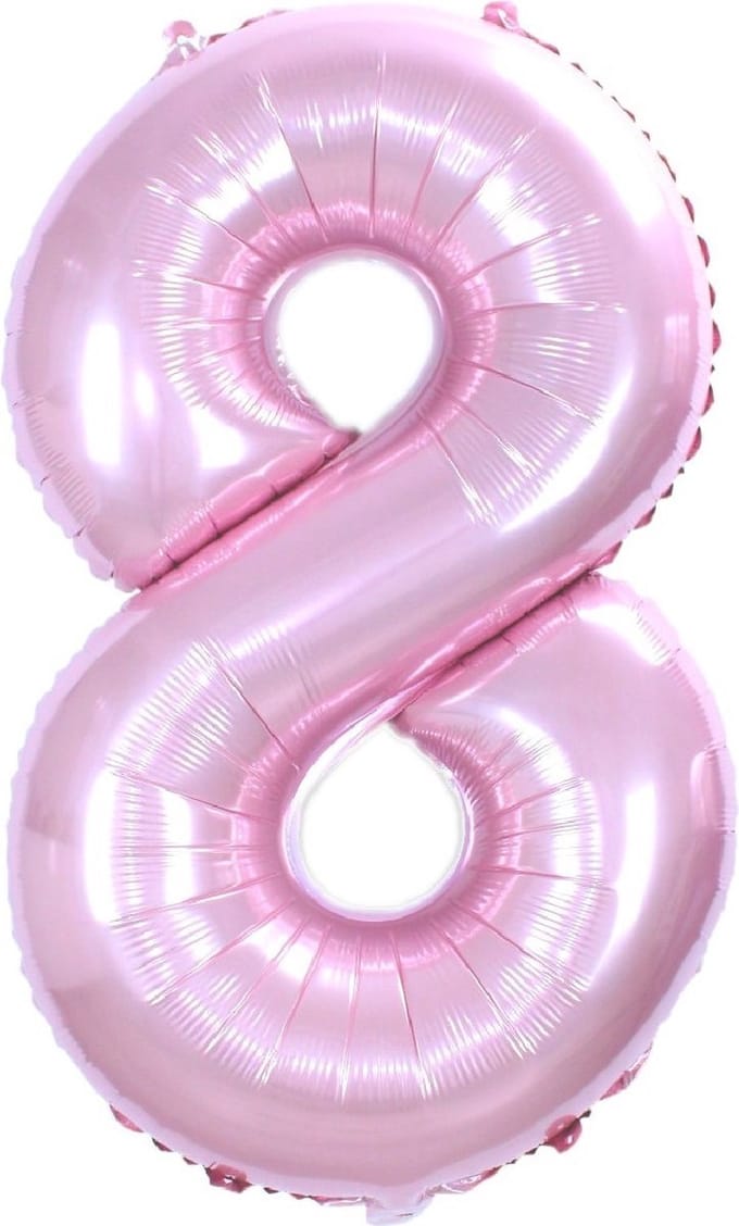 New Age Devi - Cijferballon - Folieballon 70cm - Licht-Roze Cijfer