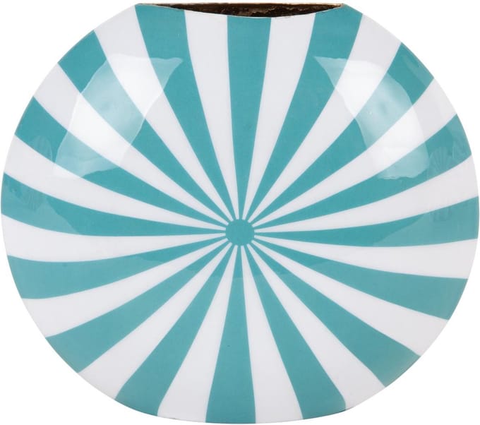 Present Time Vaas Candy Swirl - Blauw - 22x5x19cm - Modern