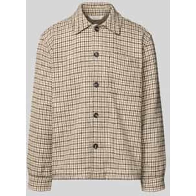 Oversized overhemdjack van wolmix, model 'REGARI'