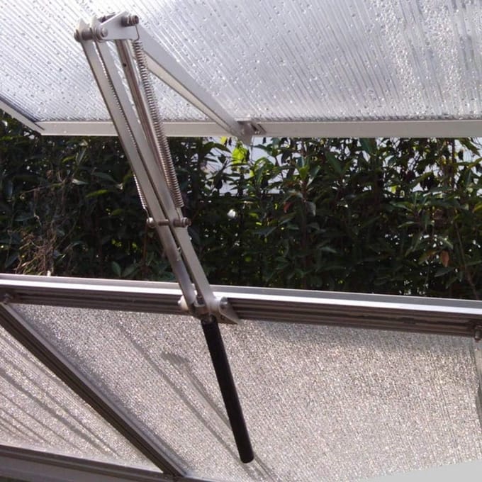 Automatische Raamopener - Kas Ventilator - Serre Temperatuur Regelen - Dubbele Veer Constructie - 45cm Opening - Zilver
