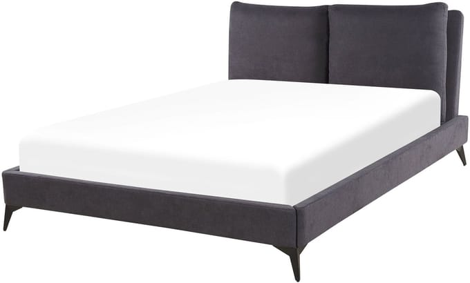 MELLE - Tweepersoonsbed - Donkergrijs - 140 x 200 cm - Chenille