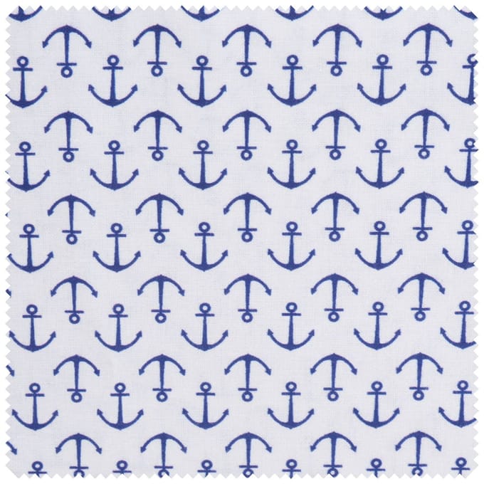 Katoenen stof "Anker-Blauw"