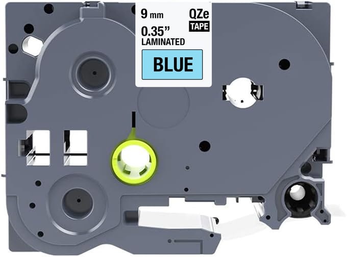 Brother compatible TZE-521 tape, zwart op blauw, 9 mm x 8 m