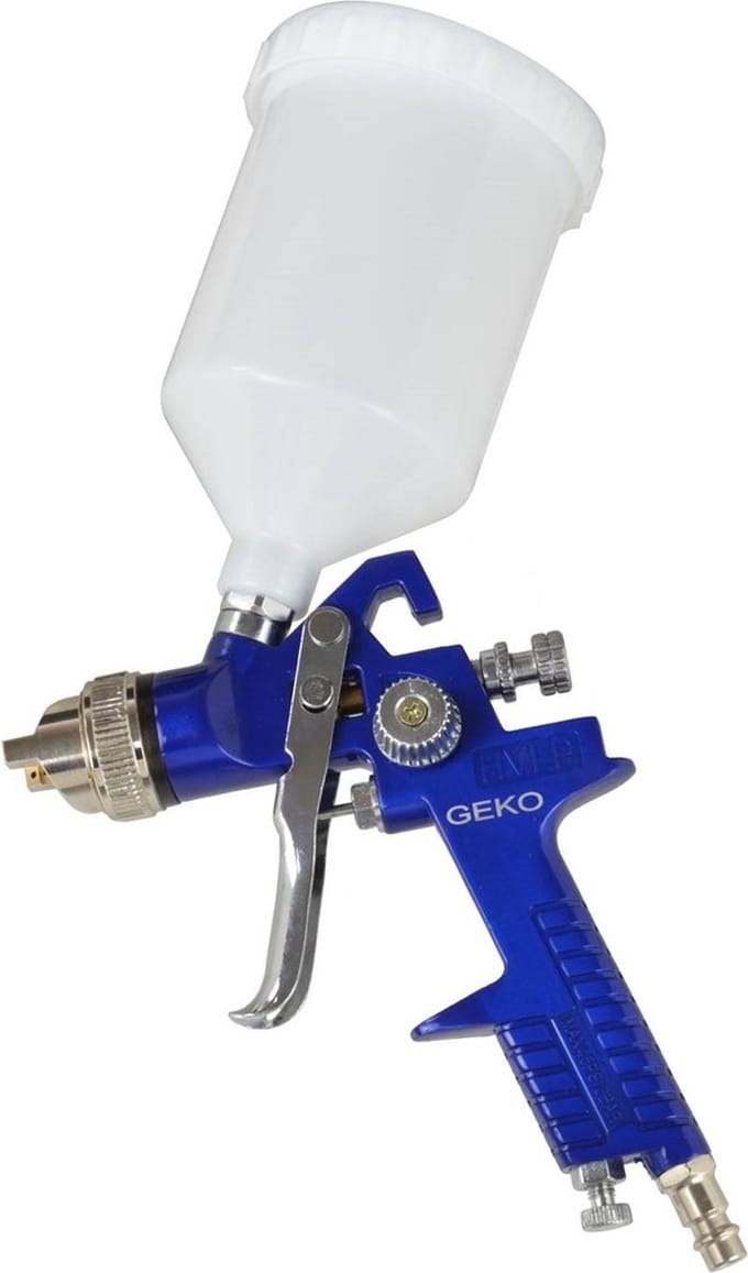 GEKO HVLP verfspuit - 2,5 mm nozzle - aluminium behuizing - verstelbare instellingen