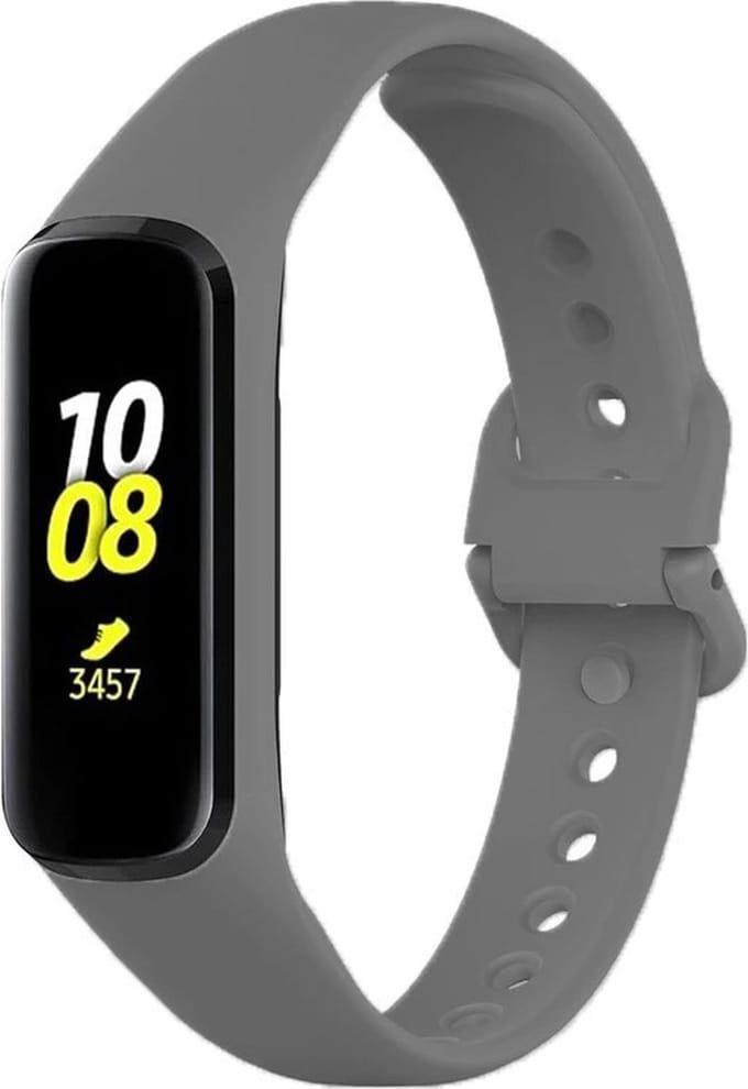 Strap-it Activity tracker bandje - Siliconen bandje geschikt voor Samsung Galaxy Fit 2 - donkergrijs
