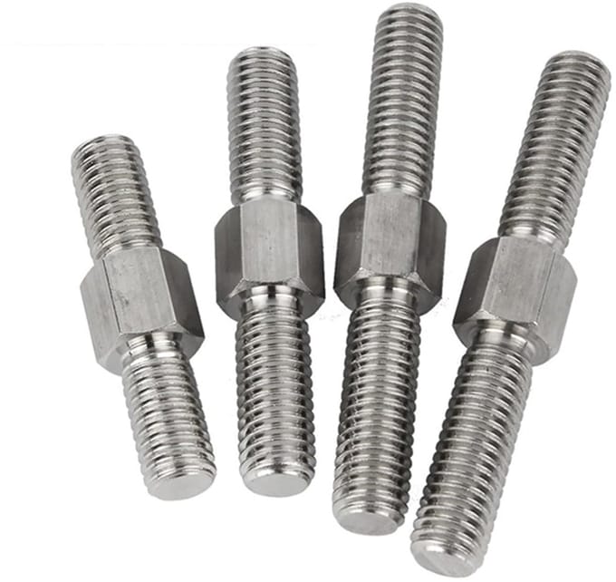 Dubbele Eindbouten - Schroef Staaf - Metaalbewerking - Roestvrij Staal - M16 140mm - Zilver
