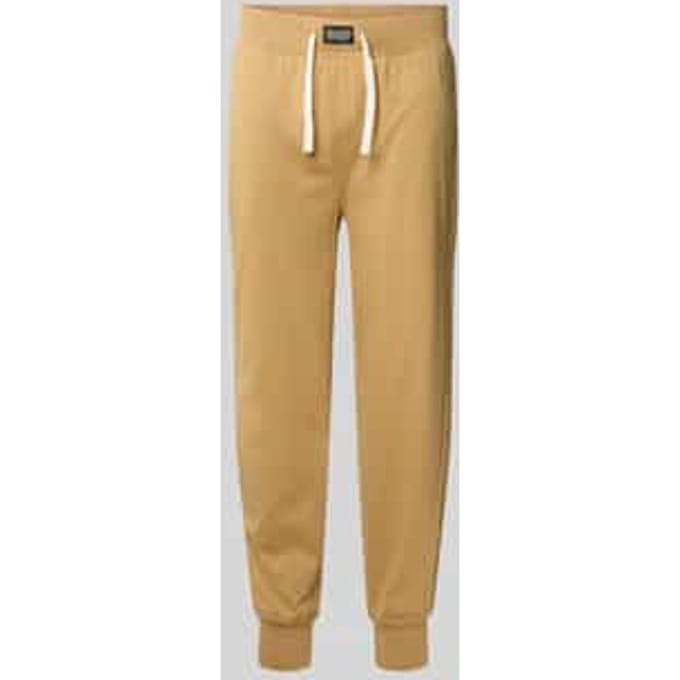 Jogpants met elastische tailleband en labeldetail