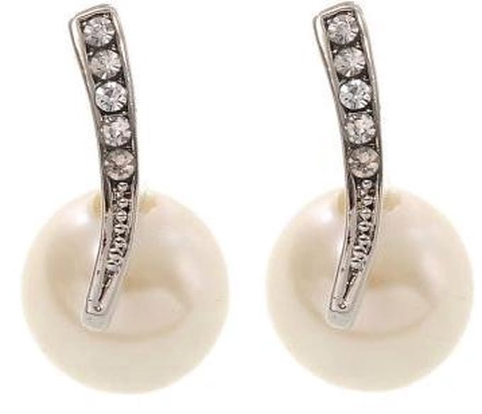 Behave - Oorstekers met parel en steentjes - Elegante accessoires