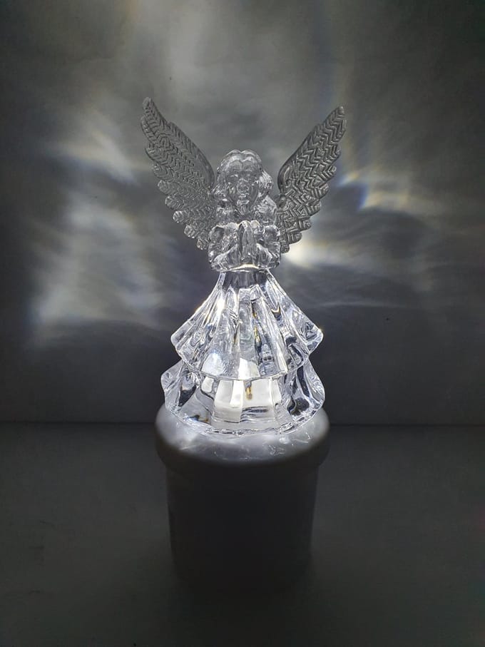 Engel - Comet 2R14 - Koud Wit - Led - Transparant - 1920 branduren - Graflicht - Grafdecoratie - Ledkaars