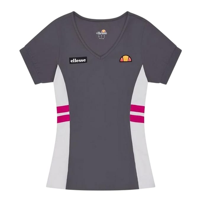 Ellesse Lowery T-shirt met V-hals voor dames (Donkergrijs)