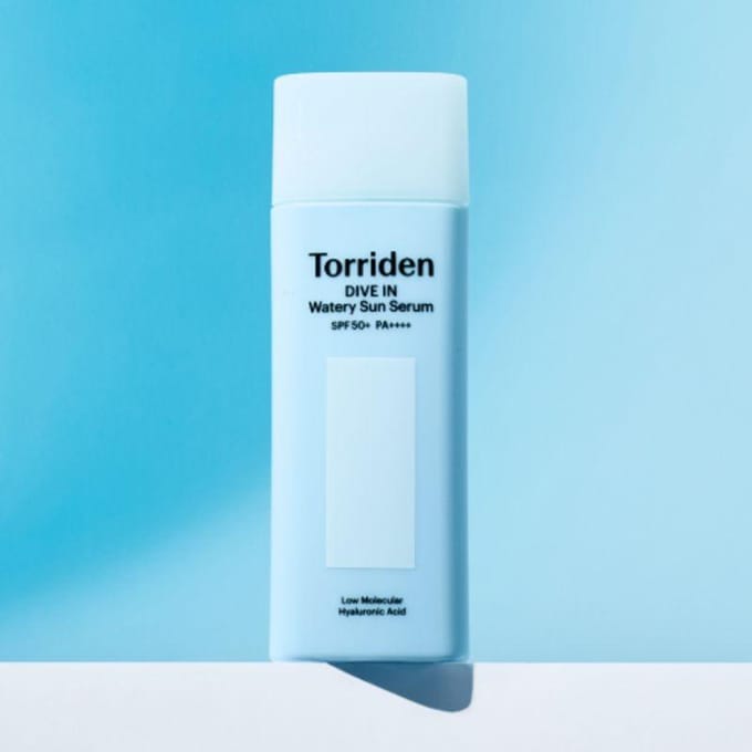 Torriden Dive-In Watery Fit Sun Serum SPF50+ PA++++ 50ml ×2 Pak white