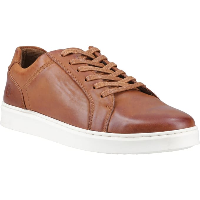 Hush Puppies Madden Heren Sneakers Van Leer In De Kleur Tan