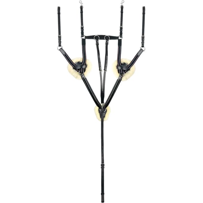 Comfort 5-Punten Paardrij Halsband met Bont York