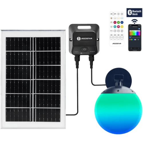 Aigostar Bluetooth mesh, solar slimme wandlamp 20 W RGBCCT kleurrijke lamp
