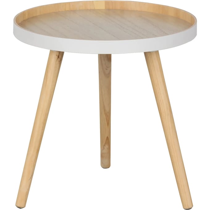 WOOOD Sasha Bijzettafel - MDF - Naturel - 41x41x40.5