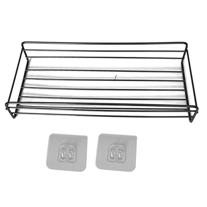 Badkamer opbergplanken ruimtebesparende punch-free wandgemonteerde multifunctionele ijzeren doucheplank gray