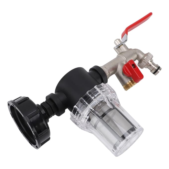 Waterfilter Voor IBC Tank Kraanadapter Ton Vat Aansluiting Tuinirrigatie Aquarium Pomp Water gray