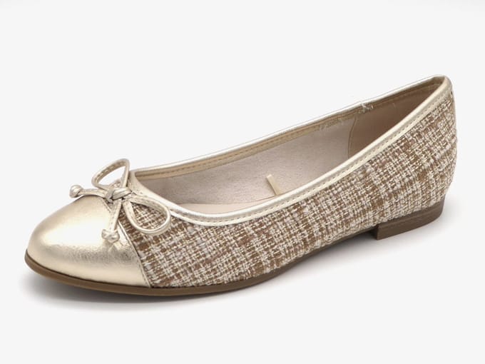 Marco Tozzi Instappers beige Textiel - Dames - Maat 38