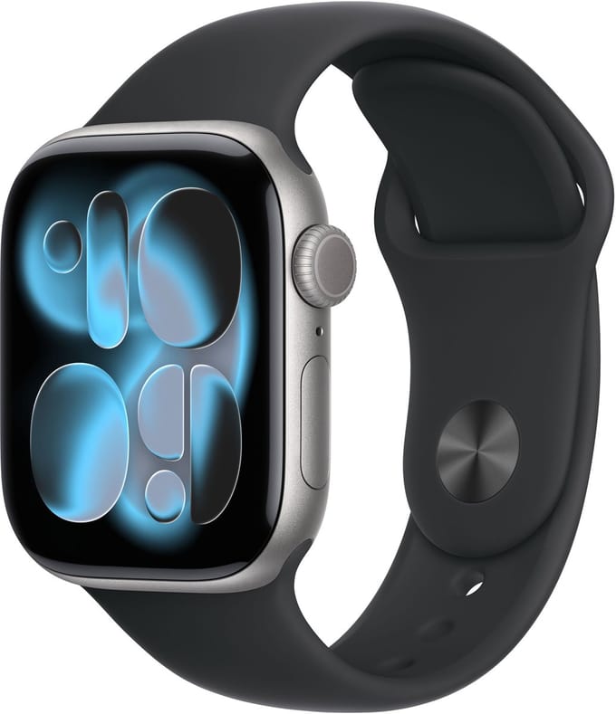 Apple Watch 11 - Wifi - 42mm - Space Grey Aluminium Case with Black Sport Band - S/M