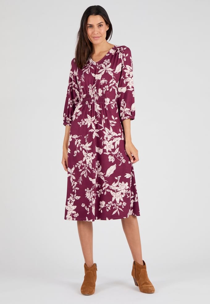 Damart - Jurk tricot warm - Dames - Rood - S