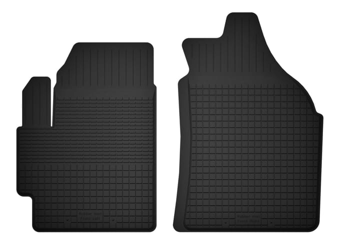 Wielganizator BasicProtect Serie - Rubber Autovloermatten - Voor - Peugeot 1007 Minivan - 1,5 cm Rand