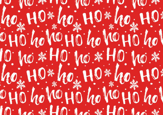 Cadeaupapier 'Ho Ho Ho' van Susy Card