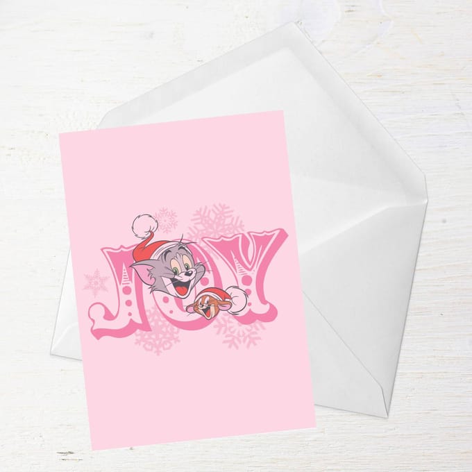 Tom And Jerry Joy Greetings Card - Large Card
