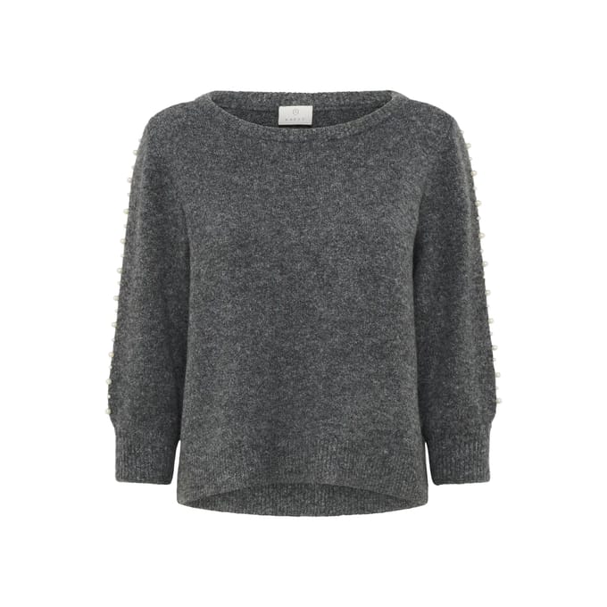 Kaffe Trui Kabetty Pullover 10510632 100123 Grey Melange Dames Maat - L