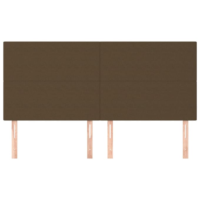 vidaXL Hoofdbord donkerbruin 160x5x118/128 cm stof