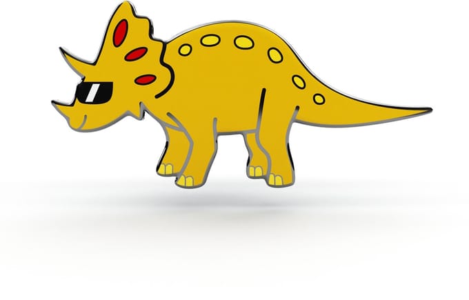 Pinets Dinosaurs - Schattige Dinoprent - Geel - Zonnebril