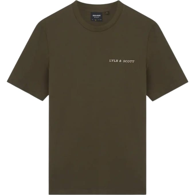 Lyle & Scott geborduurd logo Wilton groen T-shirt