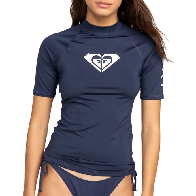 Surftop met korte mouwen voor dames Roxy Whole Hearted