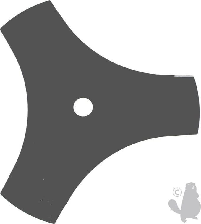 Bosmaaiermes 3 tanden - Snijbreedte: 255mm, boring: 25,4mm, dikte: 2mm.