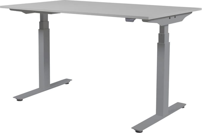 Zit Sta Bureau - Plus Elektrisch 160x80 grijs - alu frame