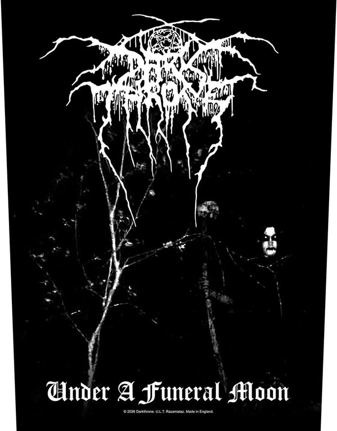 Darkthrone - Under A Funeral Moon Rugpatch - Zwart