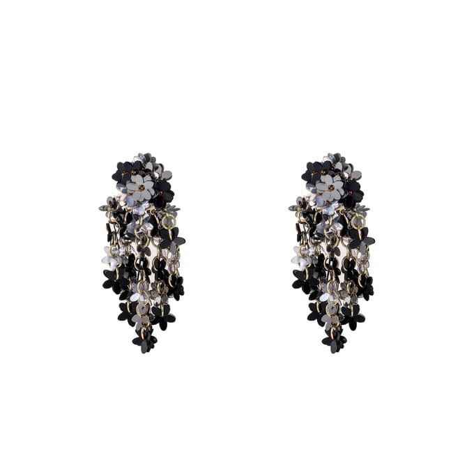 Go Dutch Label Oorknoppen Flowery Flow Zwart