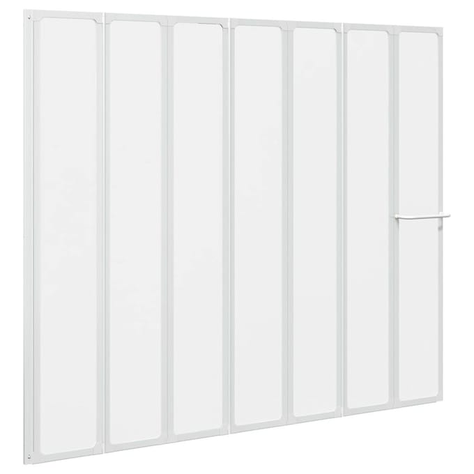 vidaXL - Douche - en - badscherm - 140 - x - 168 - cm - 7 - panelen - met - handdoekrek