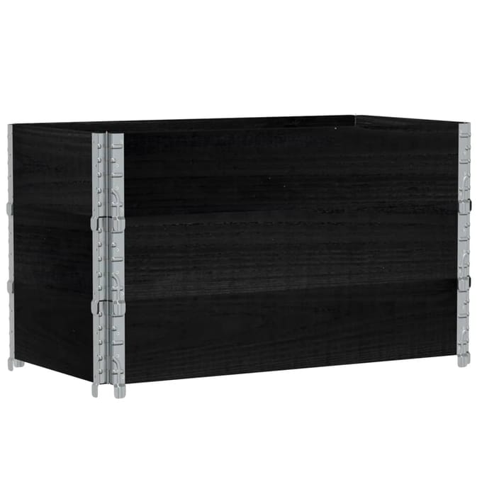 vidaXL - Plantenbak - 100x50 - cm - massief - grenenhout - zwart