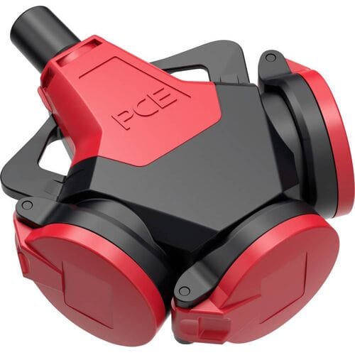 PC Electric 243712-sr 3-voudige koppeling Rubber 250 V Rood IP54