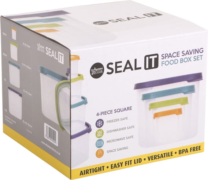 Seal It Opbergbox Vierkant Sta