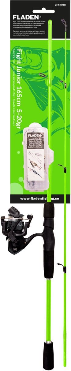 Fladen Fight Junior Spin Combo Groen - Spinhengel