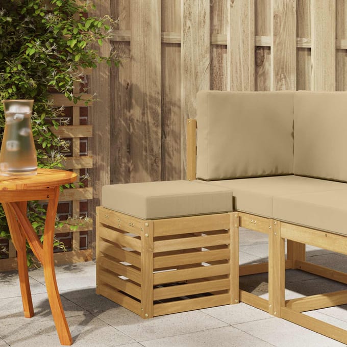 vidaXL - Buitenstoel - Bank - Massief - Acacia - Hout - Wit