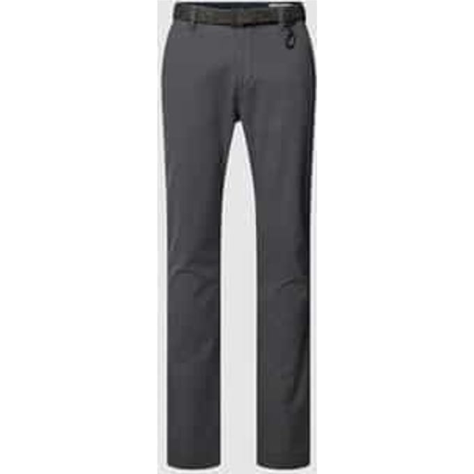Tom Tailor Denim - Chino met rechte pijpen en riem - Maat 28/32 - anthra dobby yarn dye