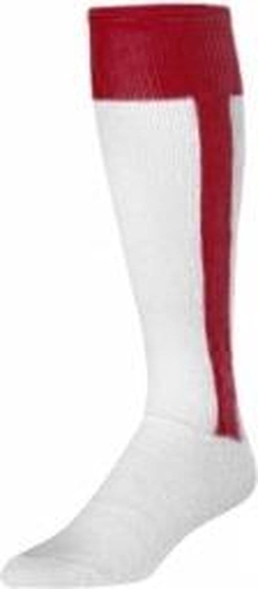 TCK - Honkbal Sokken - 2in1 Baseball Sokken - Volwassenen - Wit/Rood - Medium