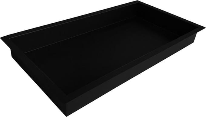 Wiesbaden - Sunk Inbouwnis - 30 x 60 x 7 cm. - Mat Zwart