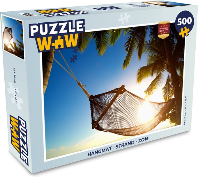 Puzzel Hangmat - Strand - Zon - Legpuzzel - Puzzel 500 stukjes