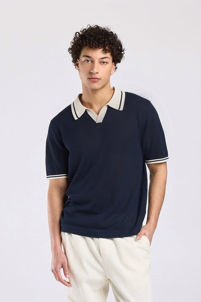 America Today Kas Midnight Maat: L | Poloshirts Outlet | Heren | Blauw
